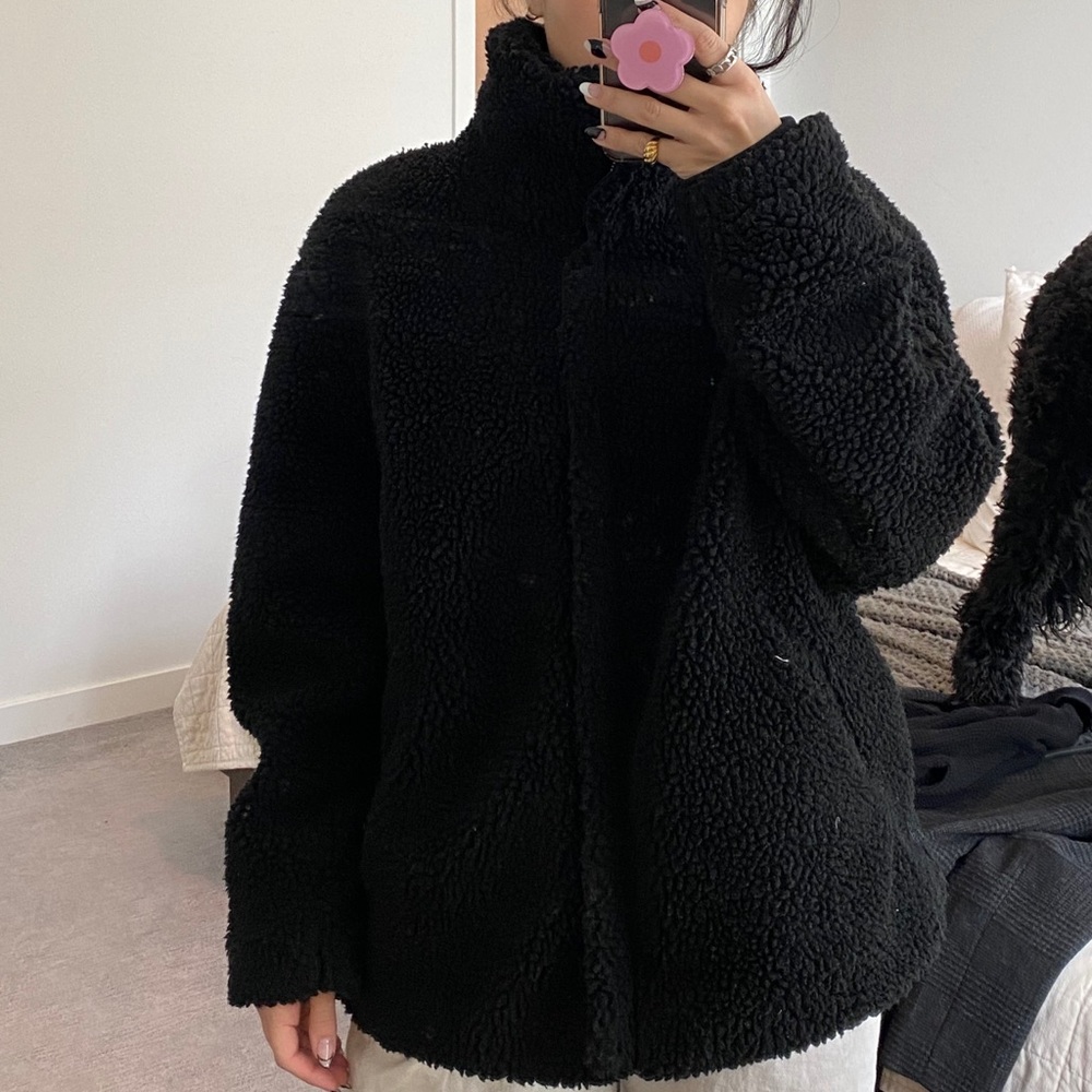 Black Sherpa Coat